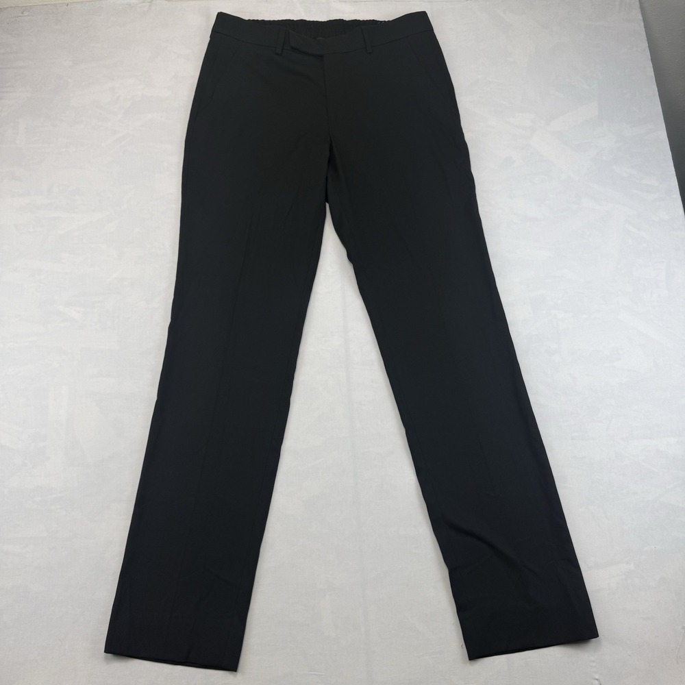NWT Kenneth Cole Reaction Techni-Cole Black Dress Pants 36 Short Slim Fit